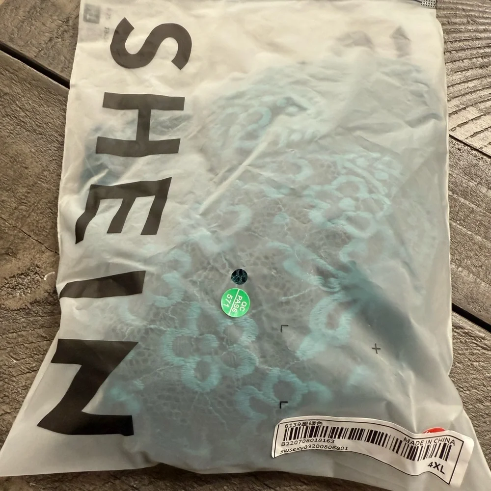 Stylish Teal Lace Bodysuit - Picture 6 of 6